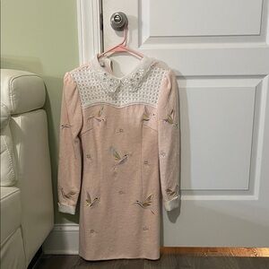 Pink Embroidered Dress